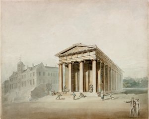 Royal Jubilee School (inkoust a wc na papíře)